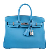 Hermes Birkin 25 Bleu du Nord Swift Palladium Hardware