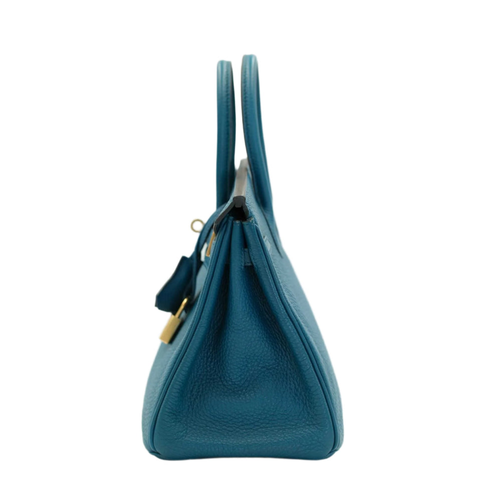 Hermes Birkin 25 Blue Cobalt Togo Gold Hardware