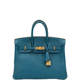 Hermes Birkin 25 Blue Cobalt Togo Gold Hardware