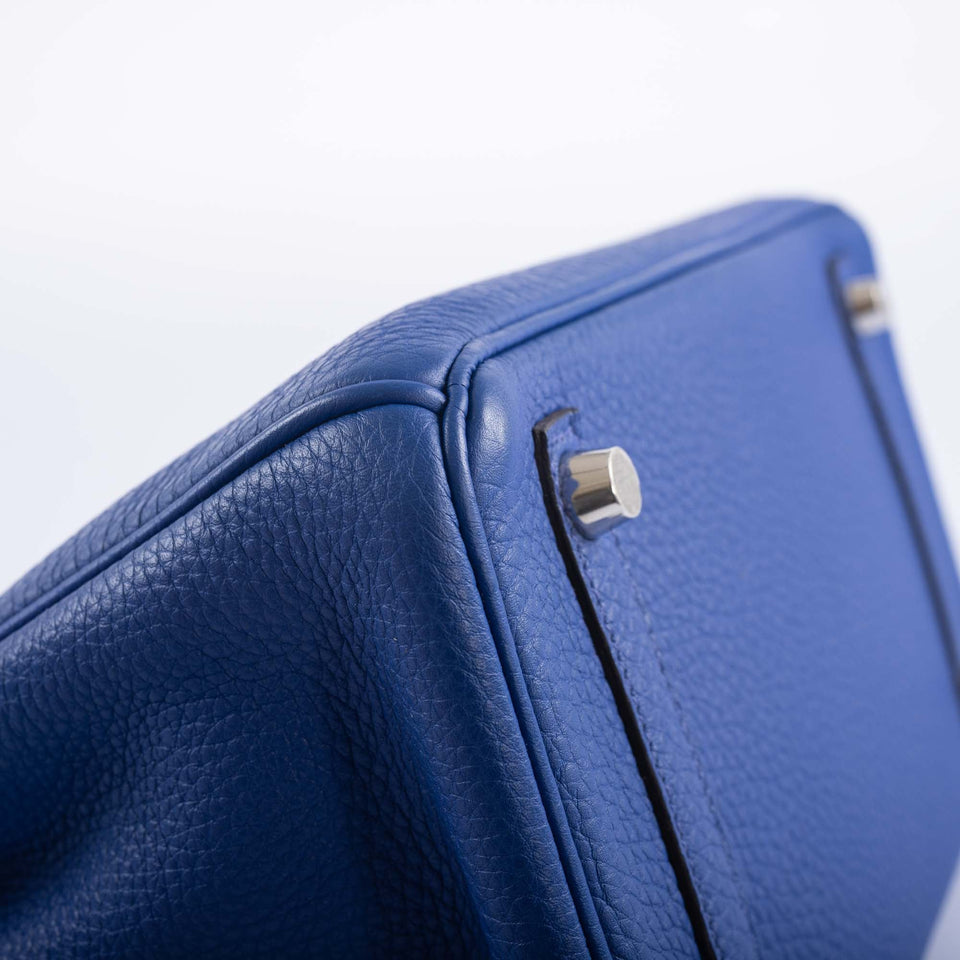 Hermes Birkin 25 Blue Electric Togo Palladium Hardware
