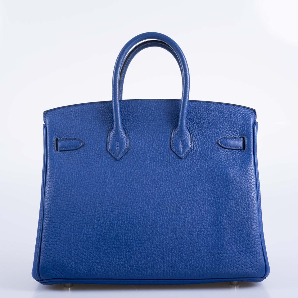 Hermes Birkin 25 Blue Electric Togo Palladium Hardware