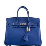 Hermes Birkin 25 Blue Electric Togo Palladium Hardware