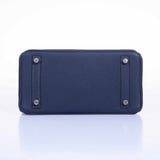 Hermes Birkin 25 Blue Indigo Togo Palladium Hardware