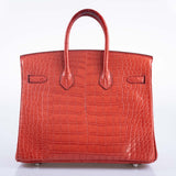 Hermes Birkin 25 Bougainville Matte Alligator Palladium Hardware