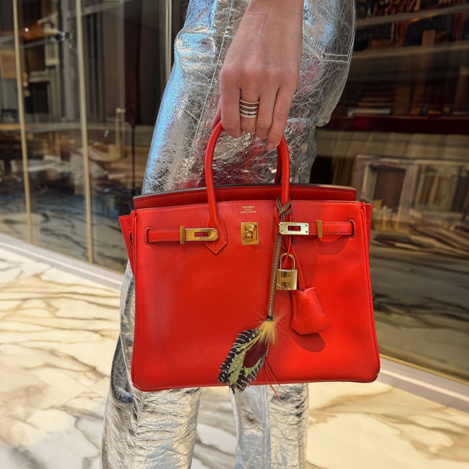Hermes Birkin 25 Capucine Tadelakt leather Gold Hardware
