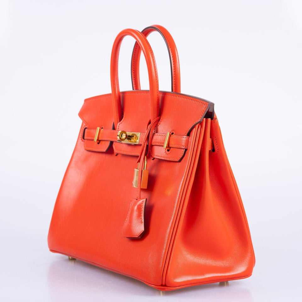 Hermes Birkin 25 Capucine Tadelakt leather Gold Hardware