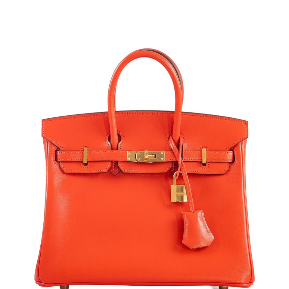 Hermes Birkin 25 Capucine Tadelakt leather Gold Hardware