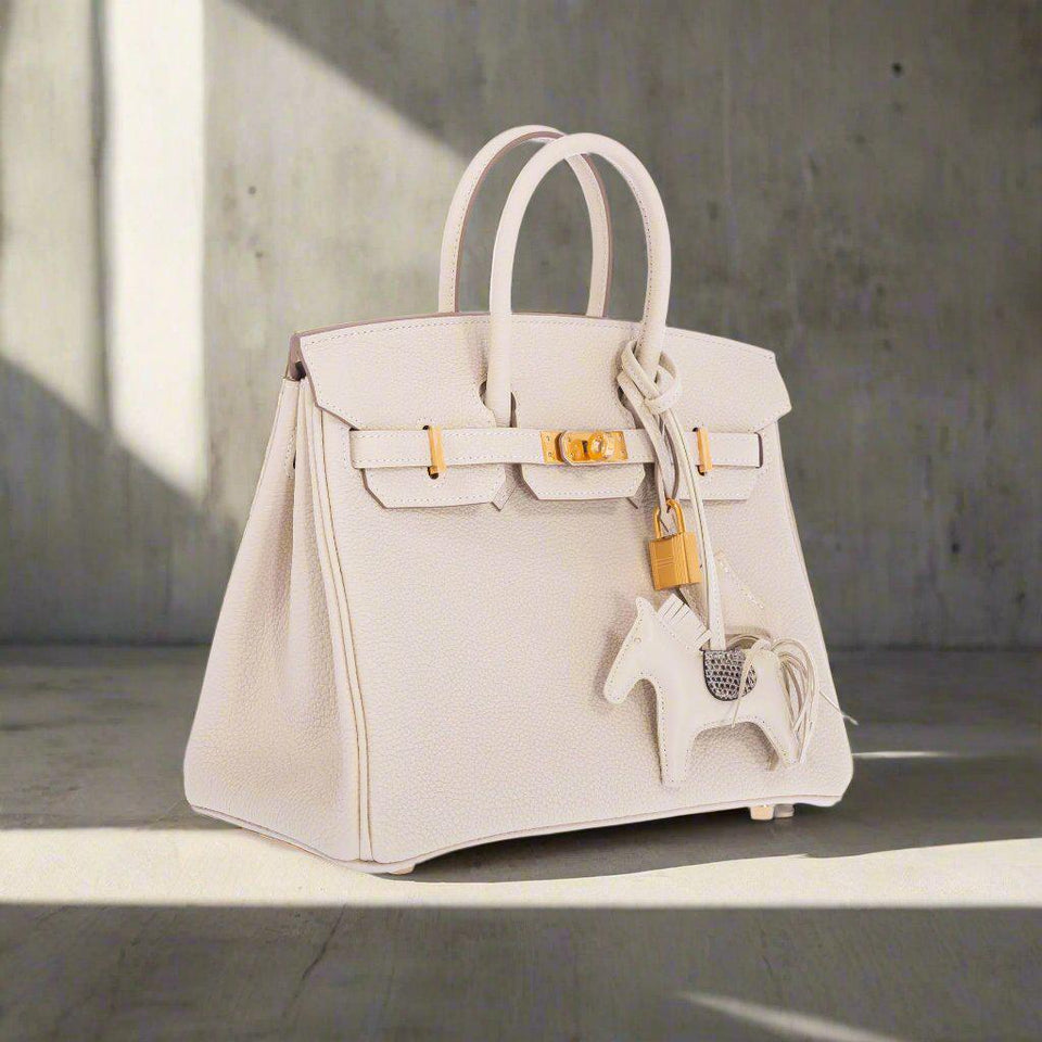 Hermes Birkin 25 Craie Togo Gold Hardware