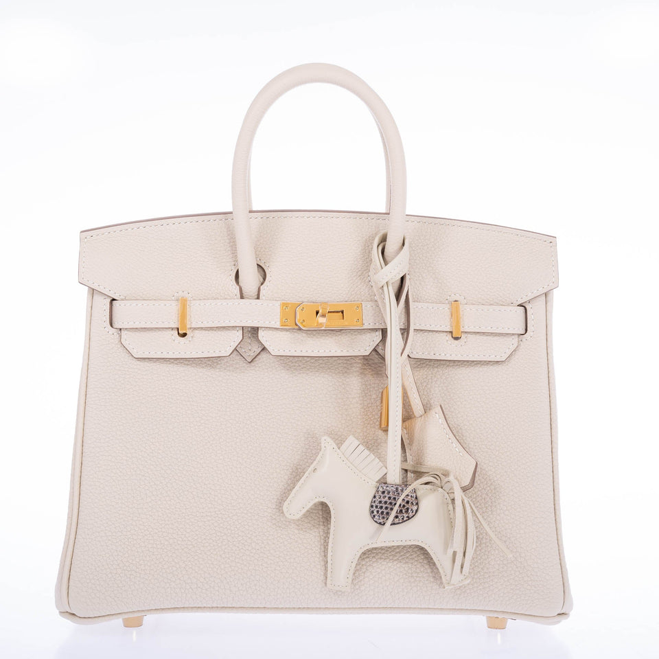 Hermes Birkin 25 Craie Togo Gold Hardware