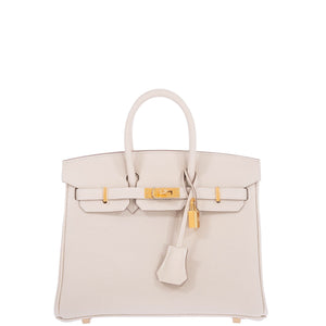 Hermes Birkin 25 Craie Togo Gold Hardware
