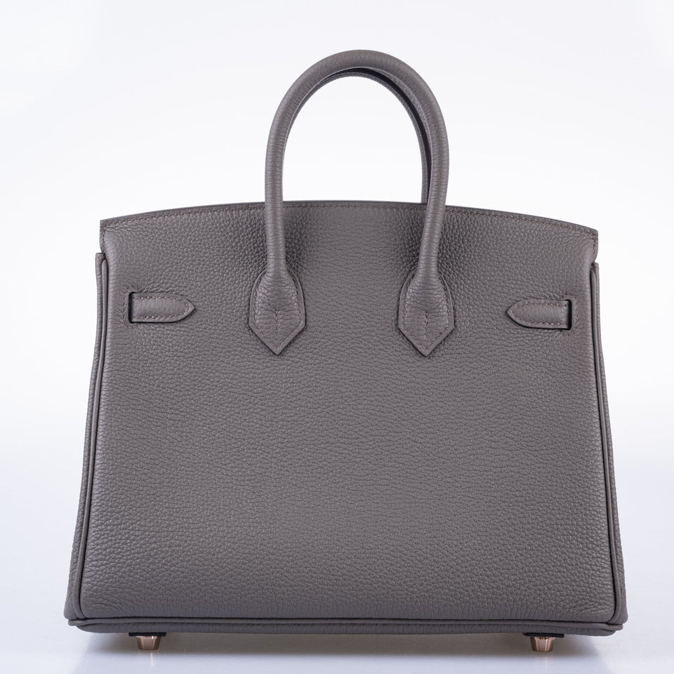 Hermes Birkin 25 Etain Togo with Rose Gold Hardware