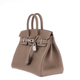 Hermes Birkin 25 Etoupe Swift Palladium Hardware