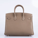 Hermes Birkin 25 Etoupe Togo Palladium Hardware