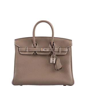 Hermes Birkin 25 Etoupe Togo Palladium Hardware