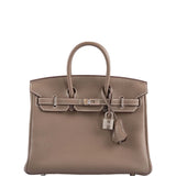 Hermes Birkin 25 Etoupe Togo Palladium Hardware