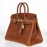 Hermes Birkin 25 Fauve Barenia Faubourg Gold Hardware