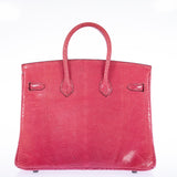 Hermes Birkin 25 Fuchsia Lizard Palladium Hardware