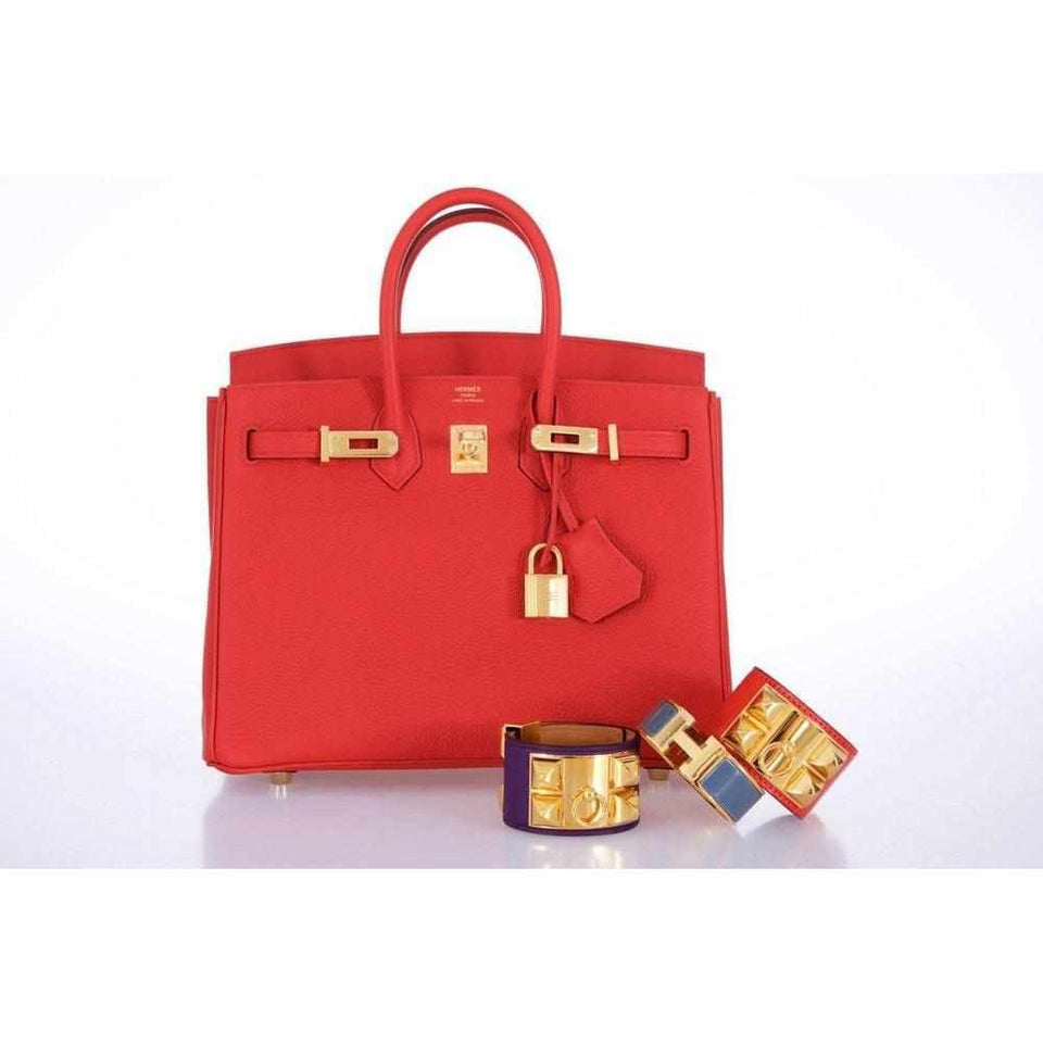Hermes Birkin 25 Geranium Togo Gold Hardware