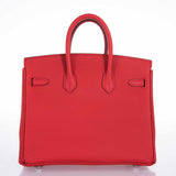 Hermes Birkin 25 Geranium Togo Palladium Hardware