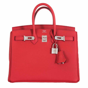 Hermes Birkin 25 Geranium Togo Palladium Hardware