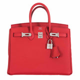 Hermes Birkin 25 Geranium Togo Palladium Hardware