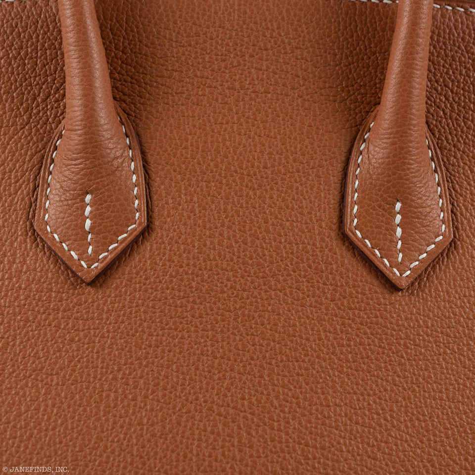 Hermes Birkin 25 Gold Taurillon Novillo Palladium Hardware