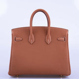Hermes Birkin 25 Gold Togo with Gold Hardware