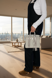 Hermes Birkin 25 Gris Doblis Suede with Palladium Hardware