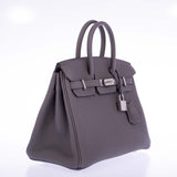 Hermes Birkin 25 Gris Etain Togo Palladium Hardware