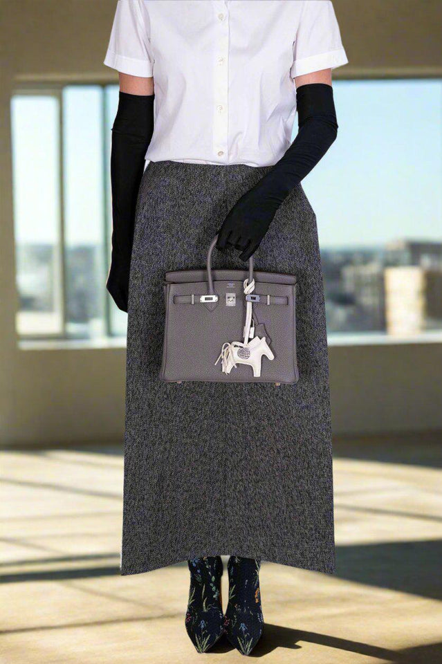 Hermes Birkin 25 Gris Etain Togo Palladium Hardware