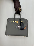 Hermes Birkin 25 Gris Meyer Togo Gold Hardware