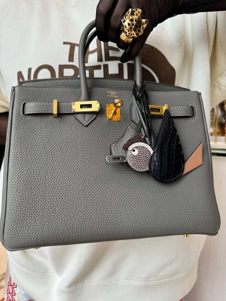 Hermes Birkin 25 Gris Meyer Togo Gold Hardware
