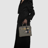 Hermes Birkin 25 Gris Meyer Togo Gold Hardware