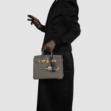 Hermes Birkin 25 Gris Meyer Togo Gold Hardware
