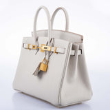 Hermes Birkin 25 Gris Perle Togo Gold Hardware