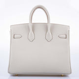 Hermes Birkin 25 Gris Perle Togo Gold Hardware