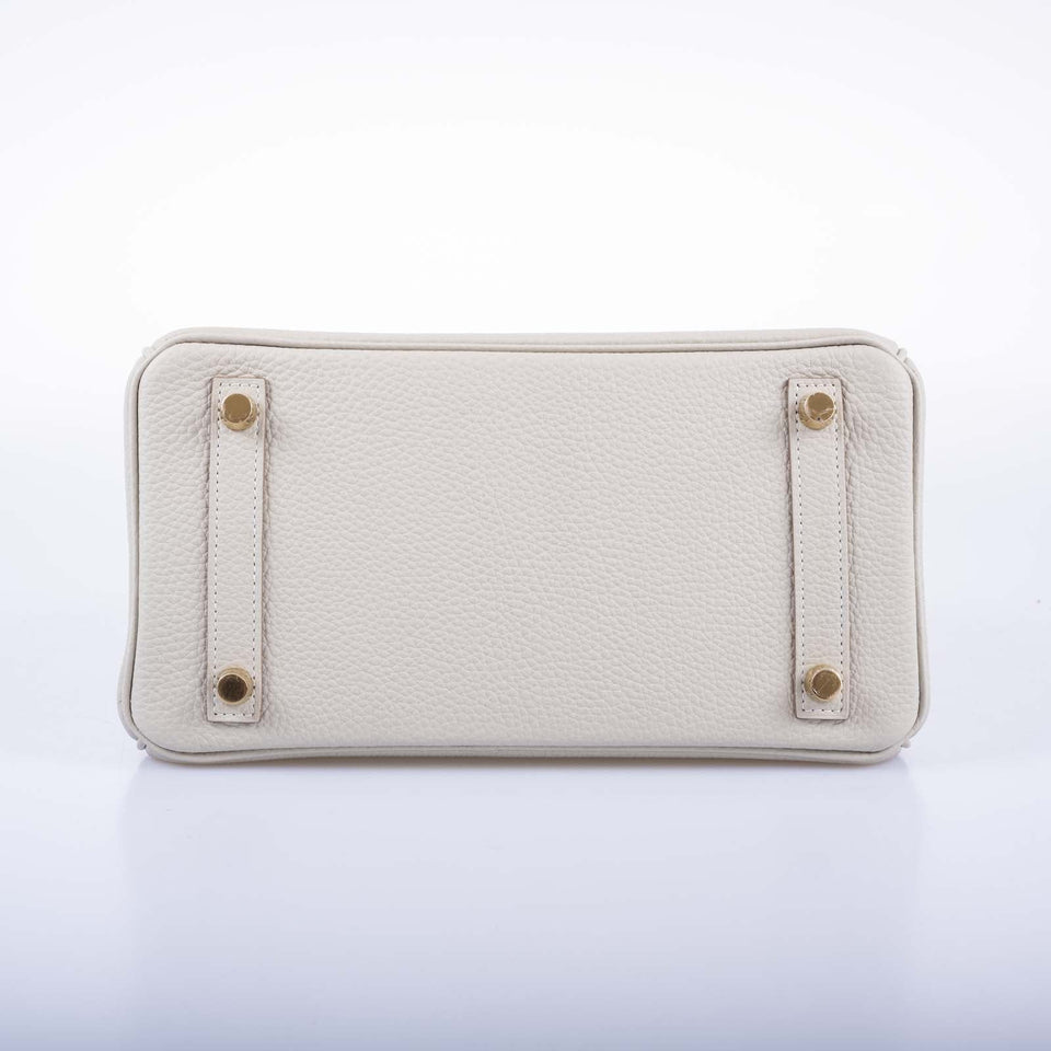Hermes Birkin 25 Gris Perle Togo Gold Hardware