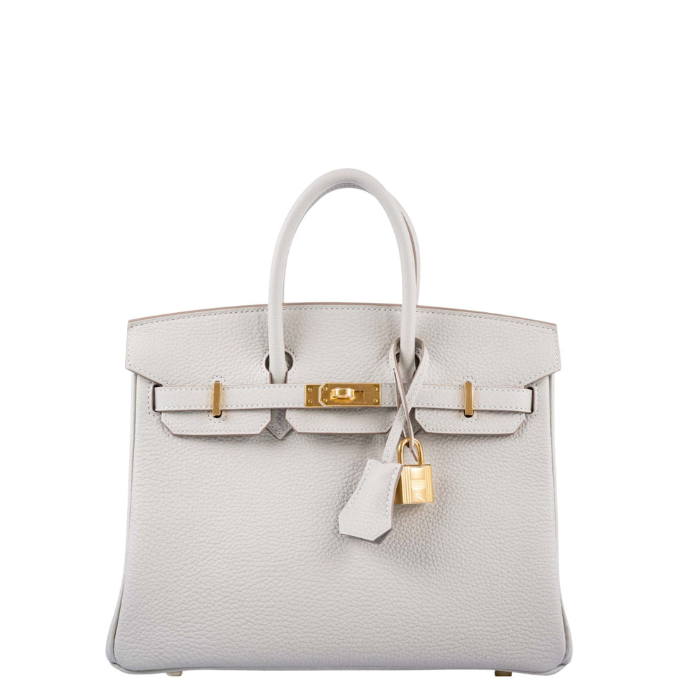 Hermes Birkin 25 Gris Perle Togo Gold Hardware