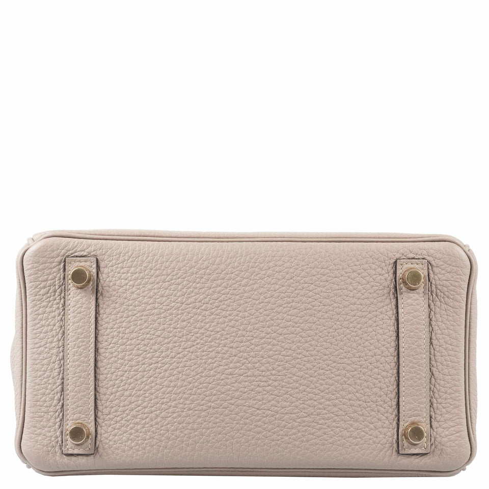 Hermes Birkin 25 Gris Tourterelle Togo Gold Hardware