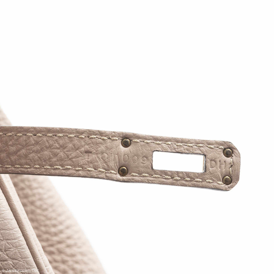 Hermes Birkin 25 Gris Tourterelle Togo Gold Hardware