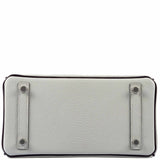 Hermes Birkin 25 HSS Bi-Color Gris Perle and Raisin Chevre Brushed Palladium Hardware - Special Edition