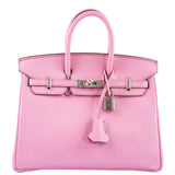 HermesBirkin 25 HSS Bubblegum Pink 5P Epsom with Palladium Hardware