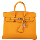 Hermes Birkin 25 HSS Jaune d'Or Epsom Gold Hardware