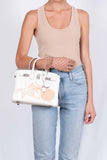 Hermes Birkin 25 In and Out Blanc Swift with Palladium Hardware