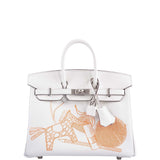 Hermes Birkin 25 In and Out Blanc Swift with Palladium Hardware