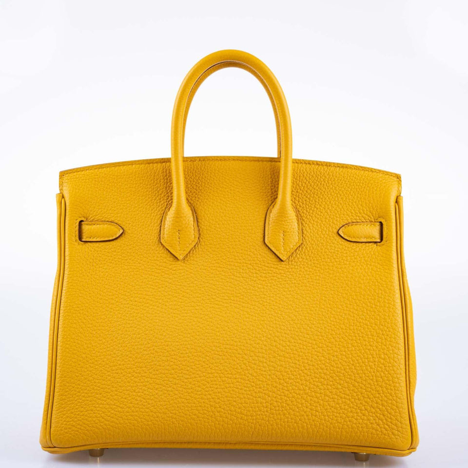 Hermes Birkin 25 Jaune Ambre Togo Gold Hardware