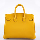 Hermes Birkin 25 Jaune Ambre Togo Gold Hardware