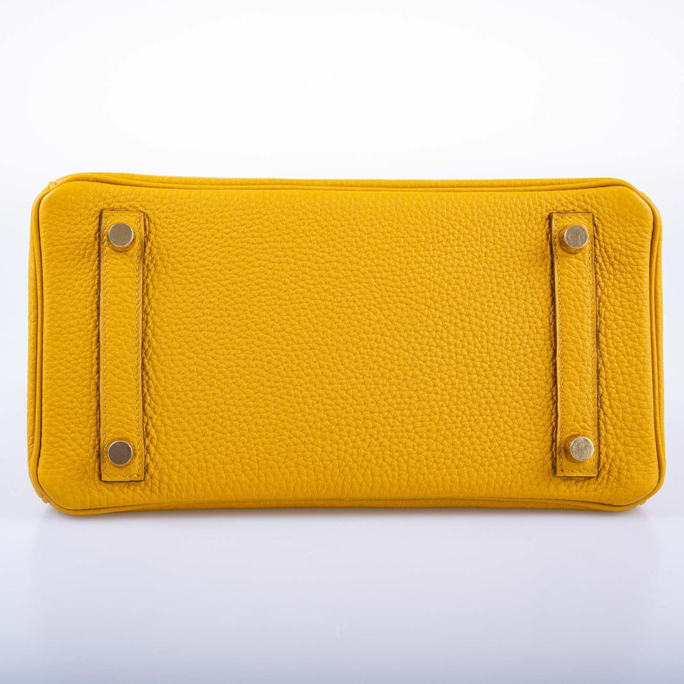Hermes Birkin 25 Jaune Ambre Togo Gold Hardware