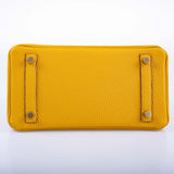 Hermes Birkin 25 Jaune Ambre Togo Gold Hardware