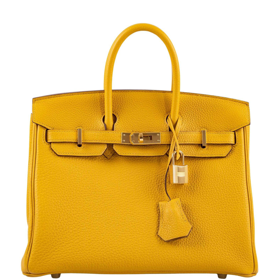 Hermes Birkin 25 Jaune Ambre Togo Gold Hardware